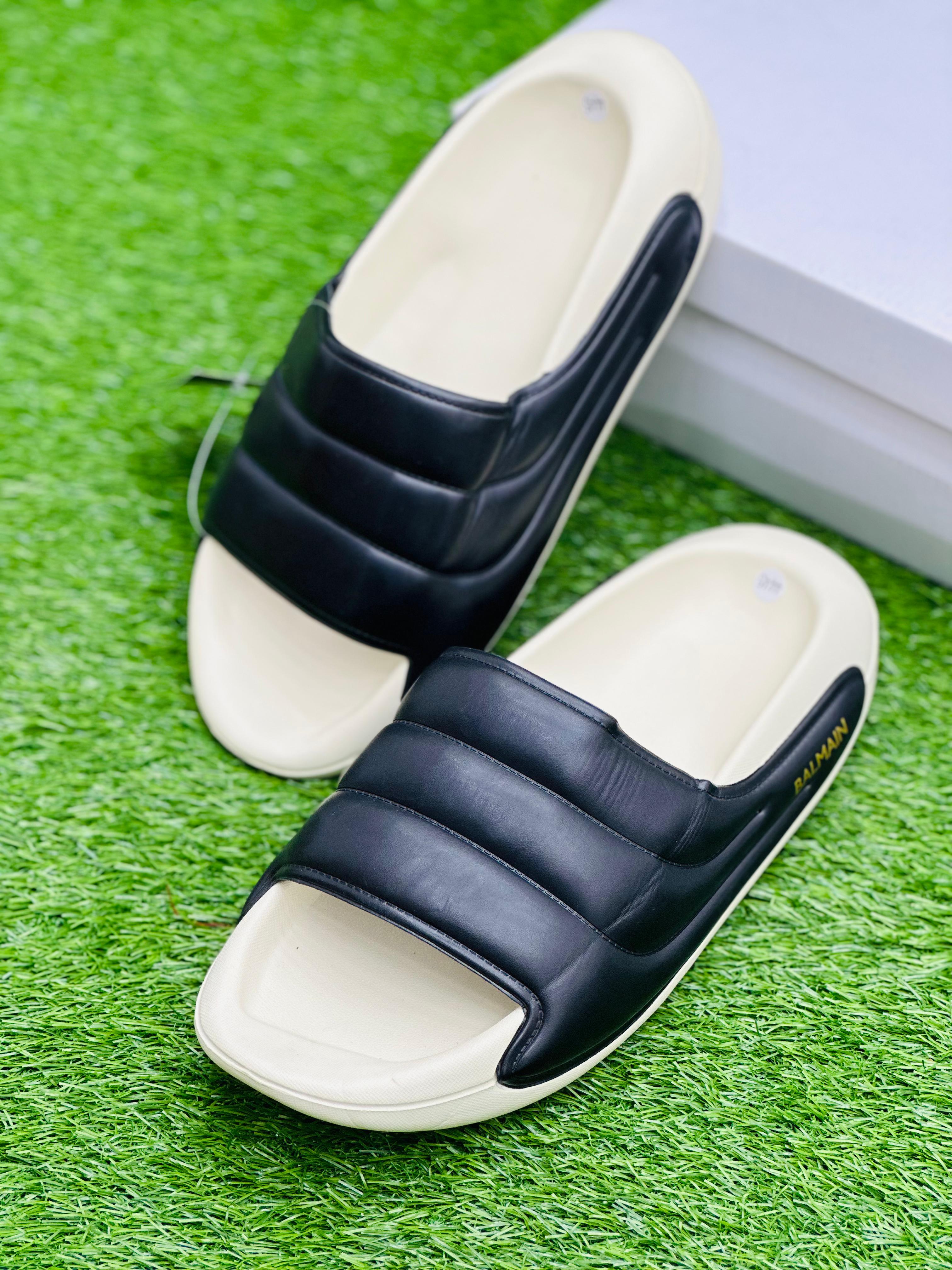 Balmain slides - White and Black