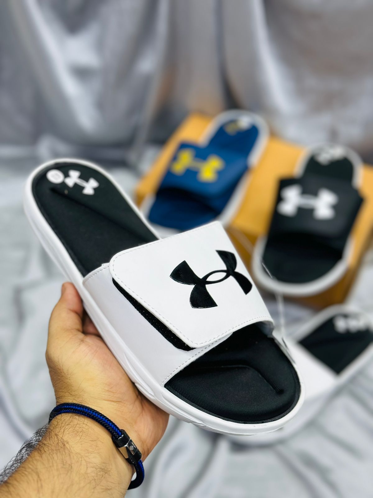 Under Armour Slides - Black/White