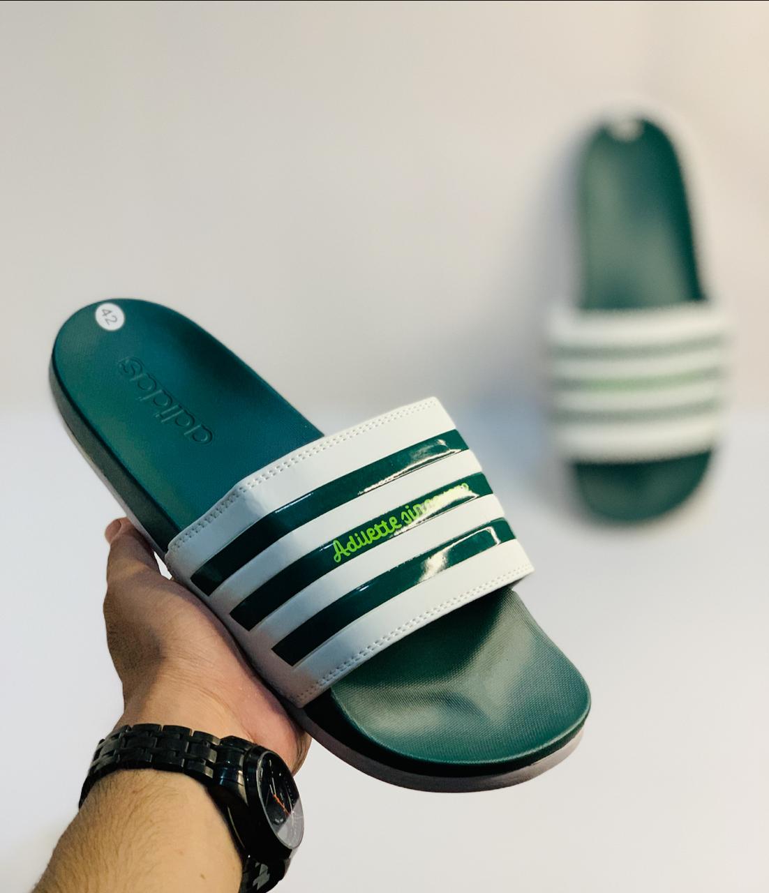 NKlite Slides - Green stripe