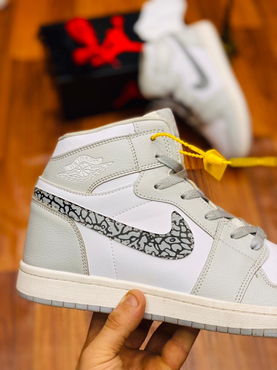 Premium AJ1s High-tops "White Cement"