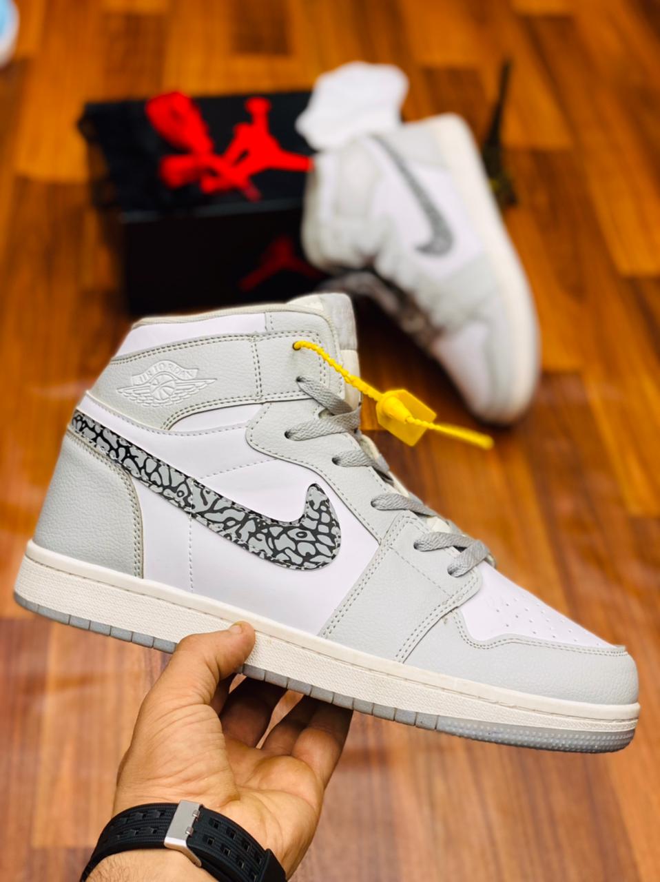 Premium AJ1s High-tops "White Cement"