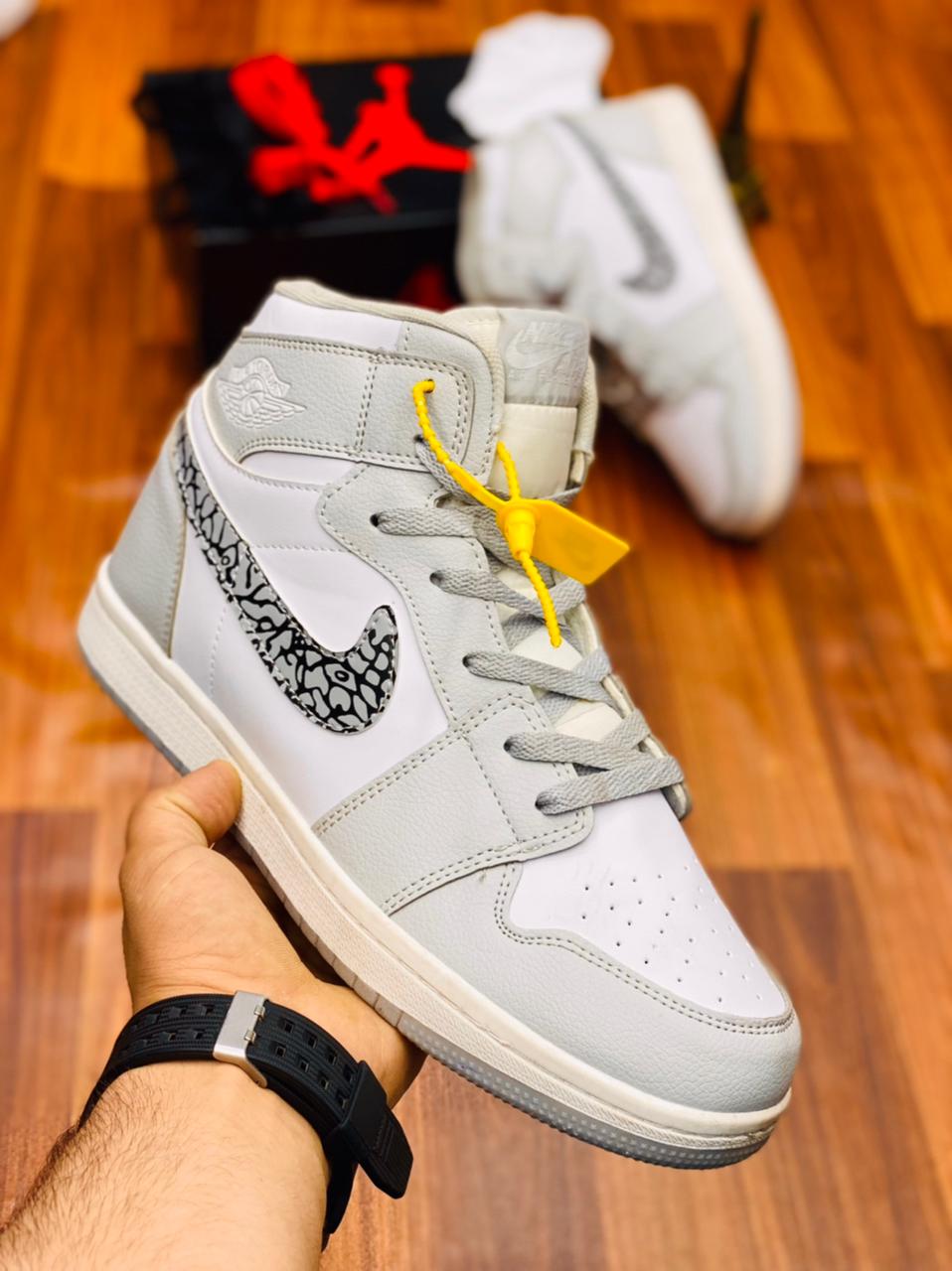 Premium AJ1s High-tops "White Cement"