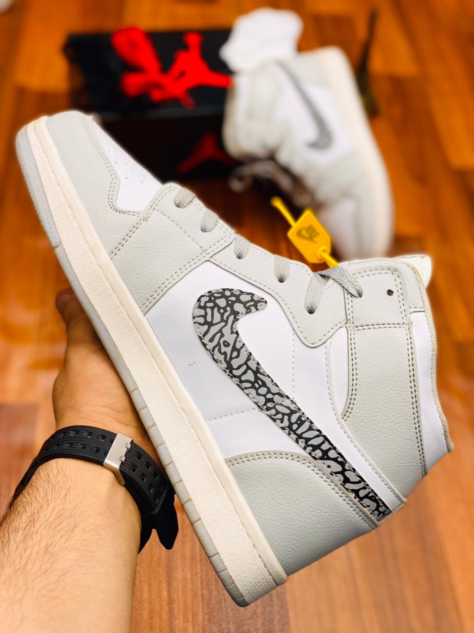 Premium AJ1s High-tops "White Cement"