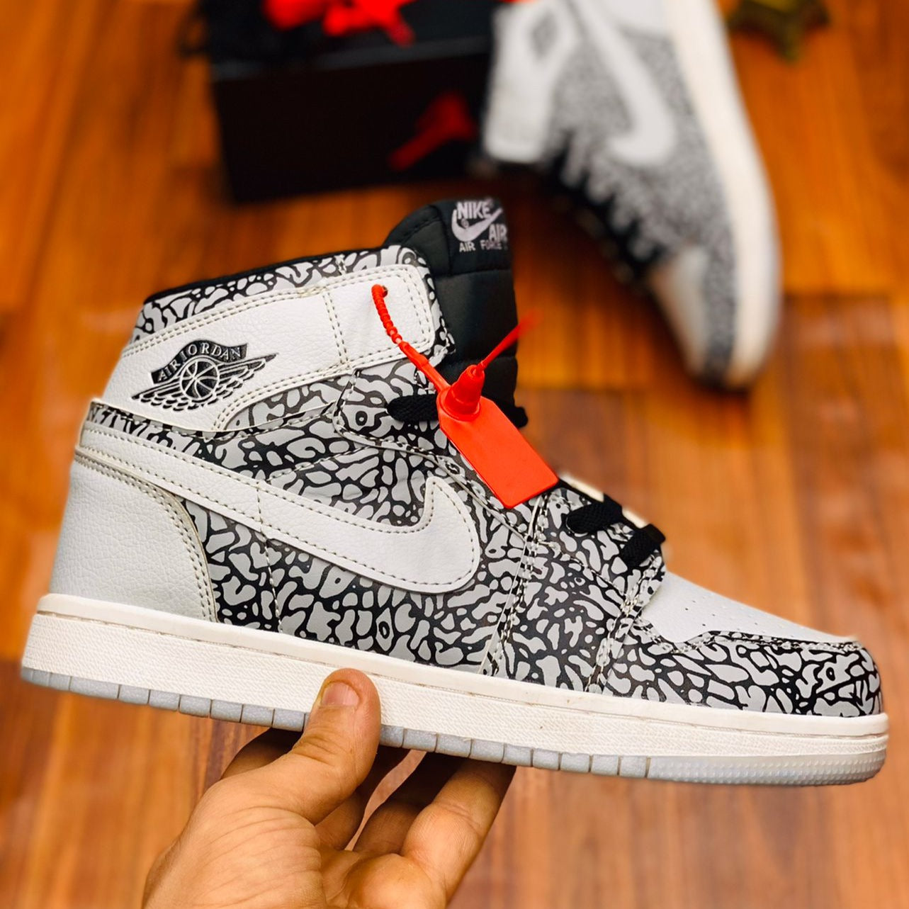 Premium AJ1s High-tops "Cement"