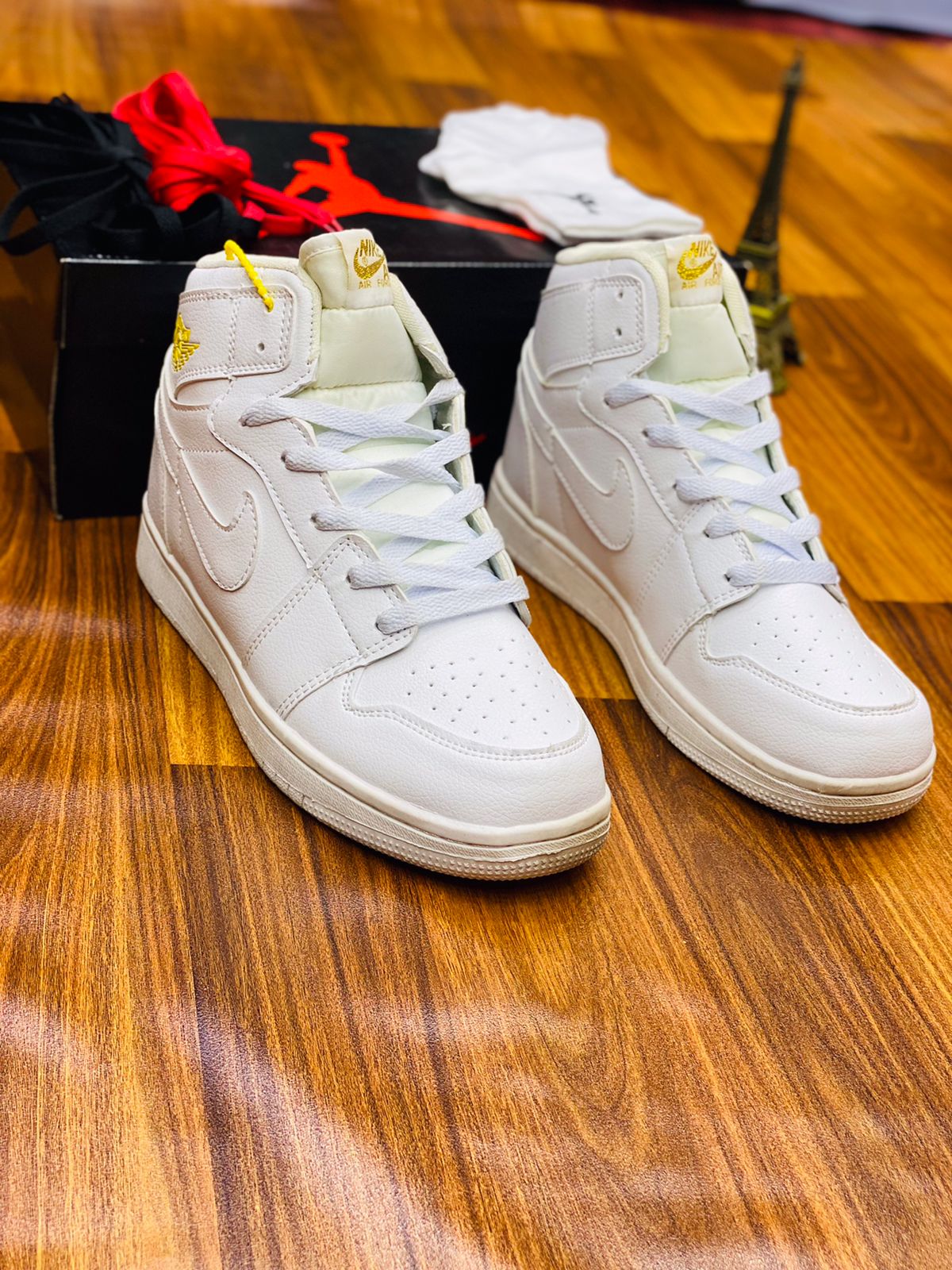 Premium AJ1s High-tops "All White"