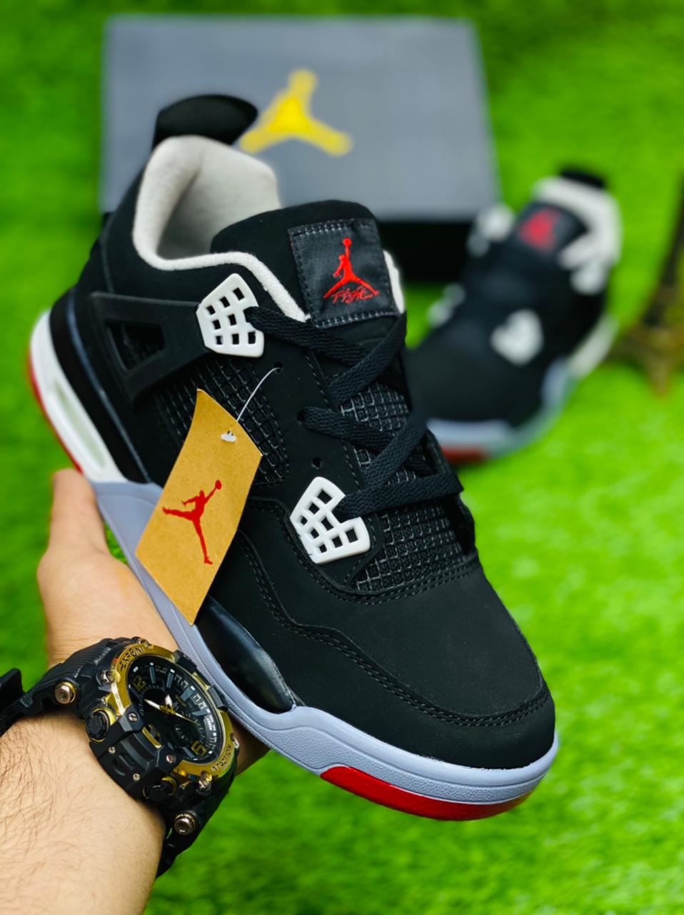 Premium AJ4 Black Gray Red