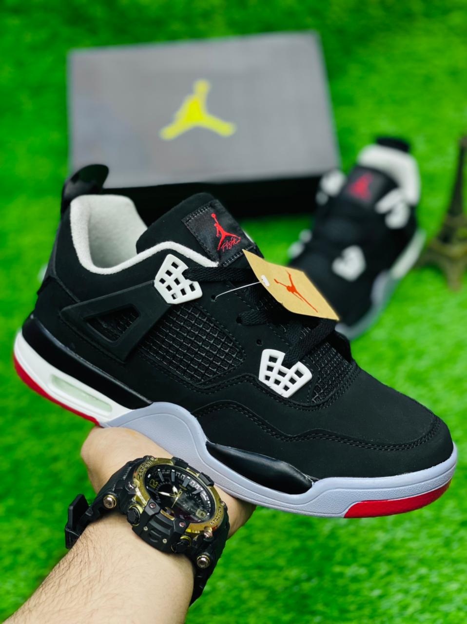 Premium AJ4 Black Gray Red